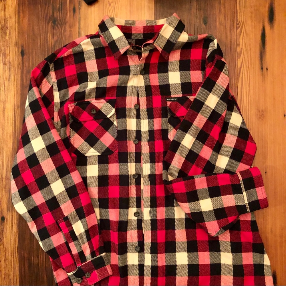 Woolrich flannel plaid button-up shirt XL
